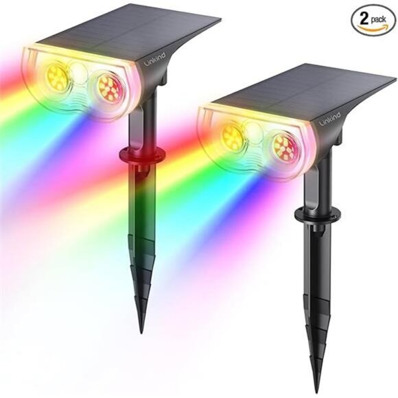 RGB Halloween Solar Lights Outdoor Waterproof IP67 StarRay...